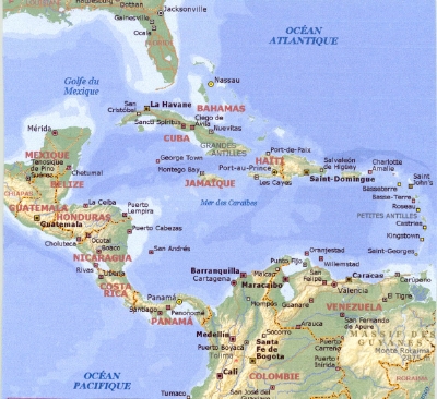 carte caraibes antilles carte caraibes antilles